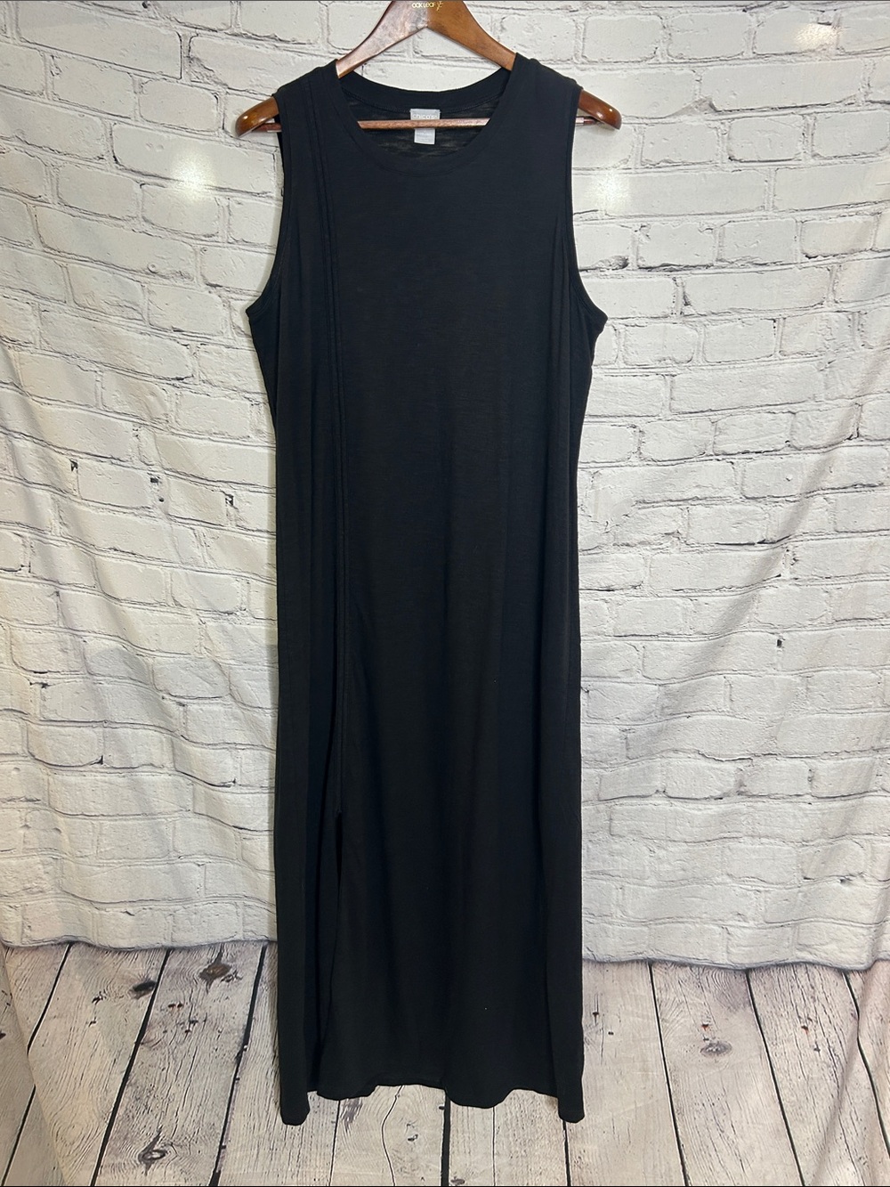 Chico’s Sleeveless Black Maxi Dress Size 12 Excellent Condition